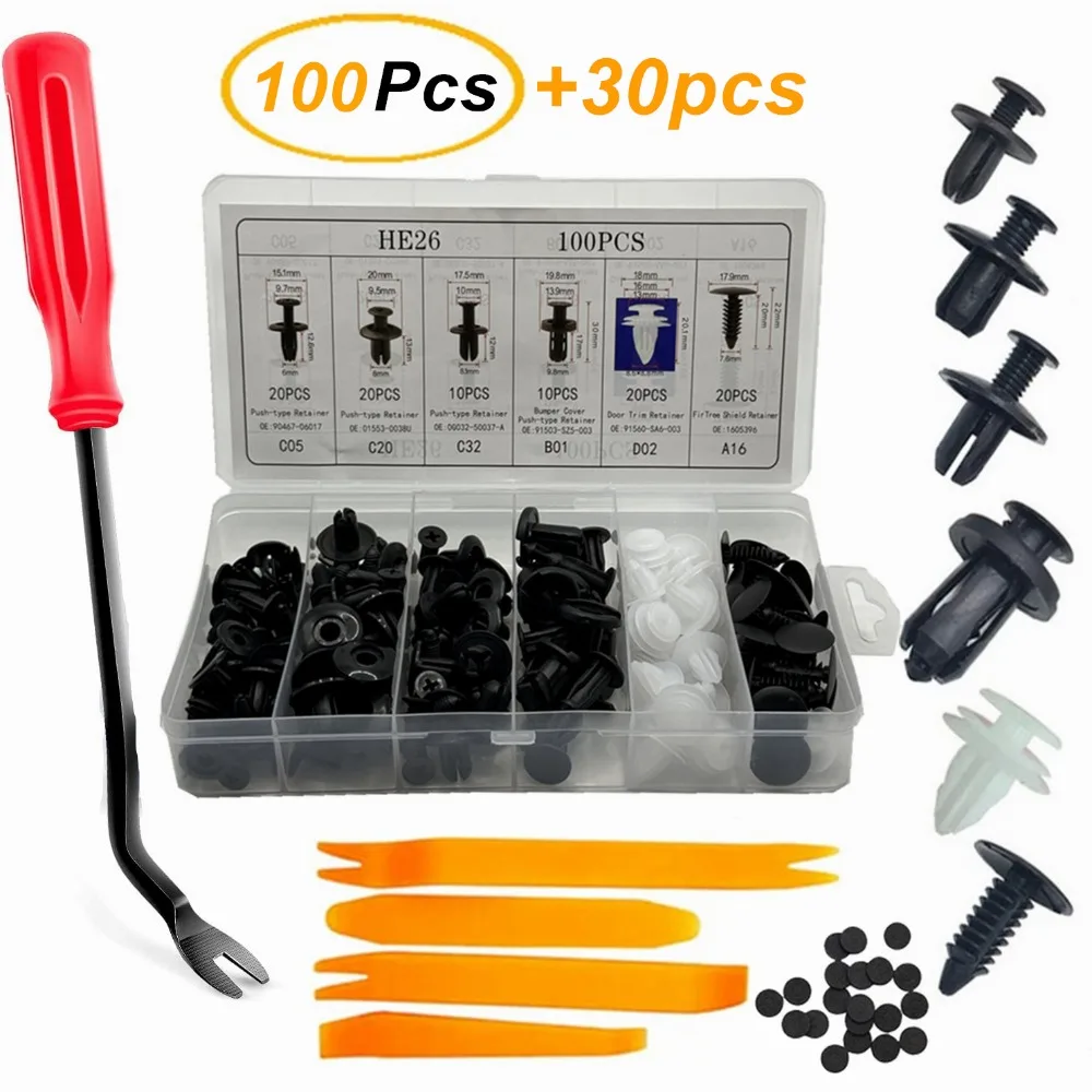 Rivet Setter Tool - Новинка, 100 шт., автомобильные пластиковые зажимы,